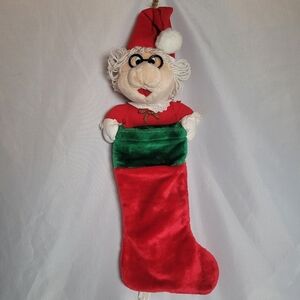 Chosun Christmas Grandma Plush Stocking 26" Vintage